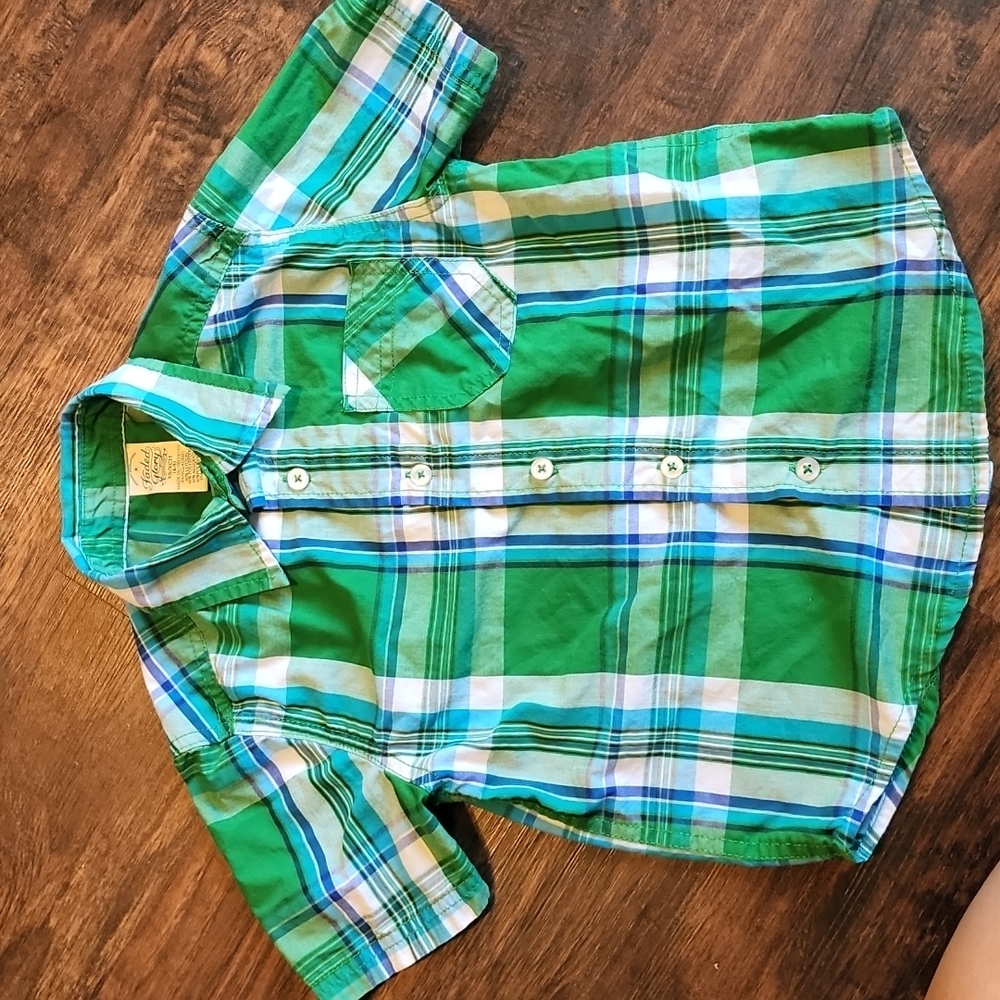 Green plaid shirt